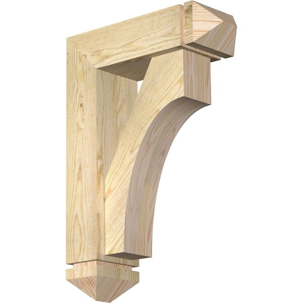 Ekena Millwork Westlake Arts and Crafts Rough Sawn Bracket w/ Offset Brace, Douglas Fir, 6"W x 18"D x 26"H BKT0604X18X26WTL03RDF - main